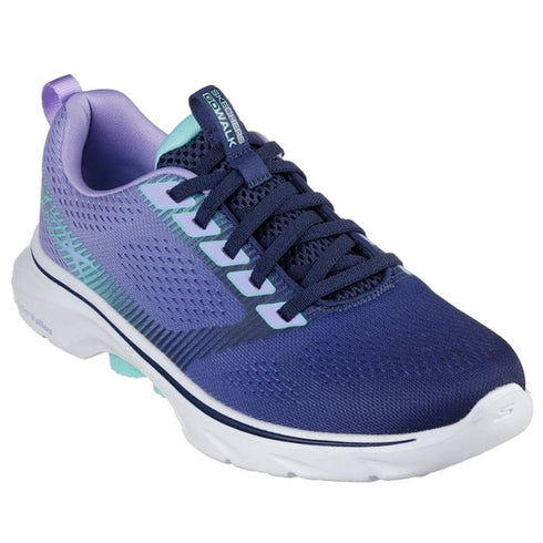 Skechers Go Walk 7 Hailey Lace Up Sneaker Navy Multi